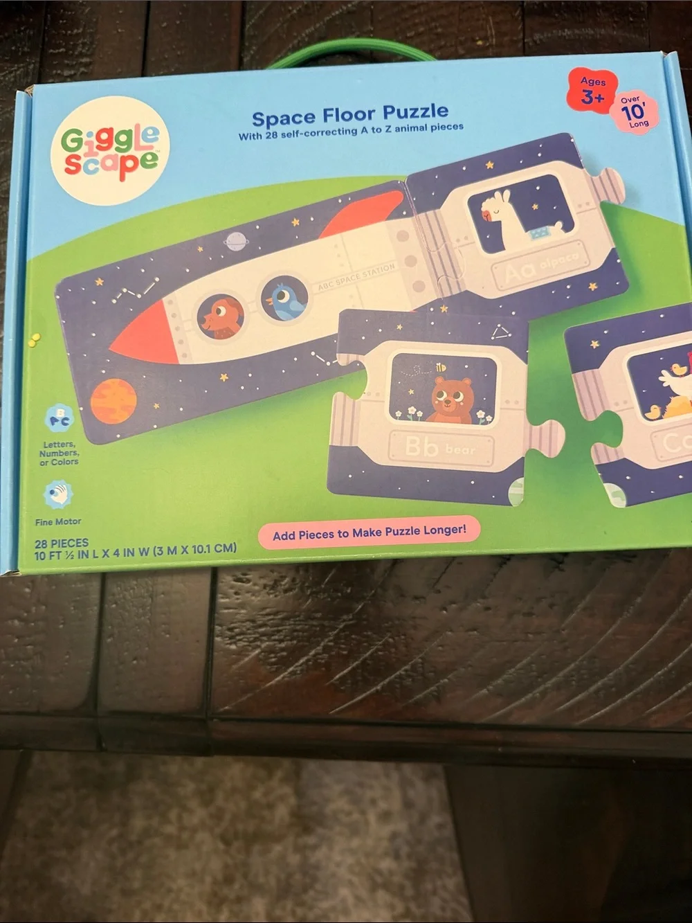 Space Floor Puzzle — Blue & Green